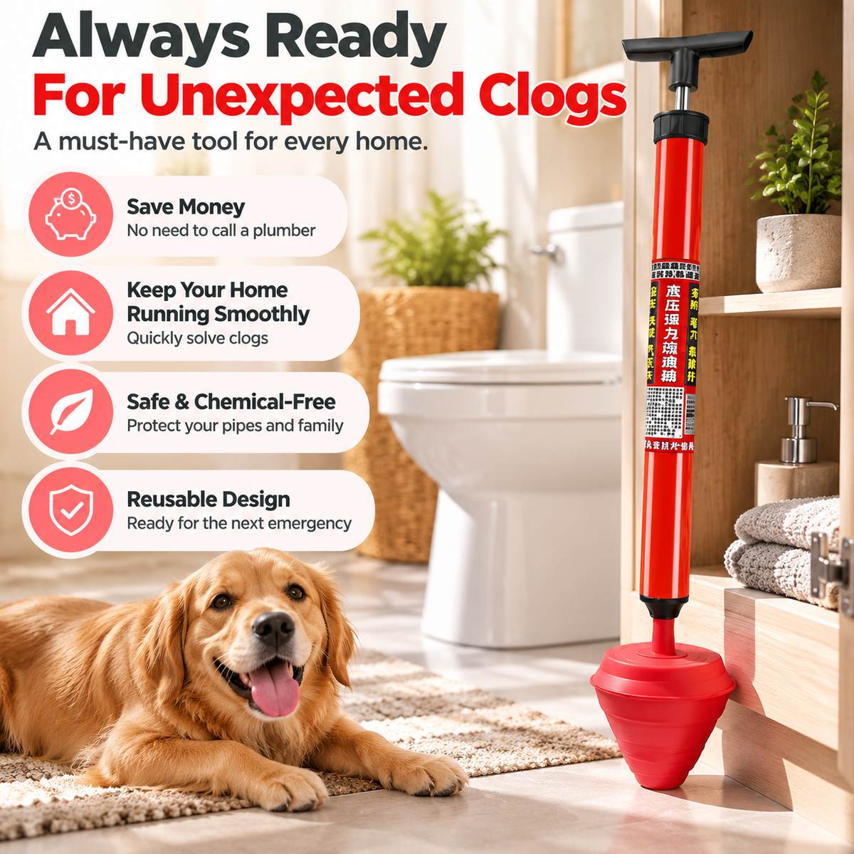 π½ High Pressure Drain Cleaner β Powerful Toilet & Sink Clog Remover Tool