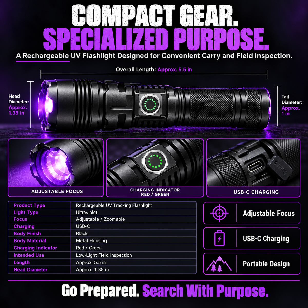 Rechargeable Blood Tracking Light π¦ For Night Hunting & Outdoor Adventures