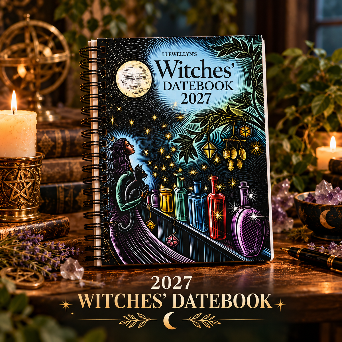 2027 Witches' Calendar & Datebook – Moon Phases, Spells, Rituals & Magical Planner