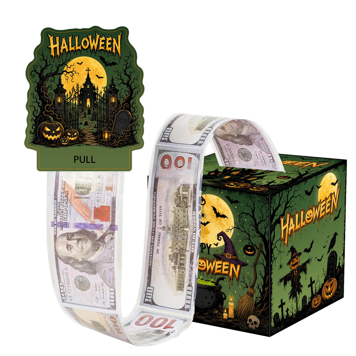 π Halloween Pull-Out Surprise Box β Fun Cash & Gift Reveal Game