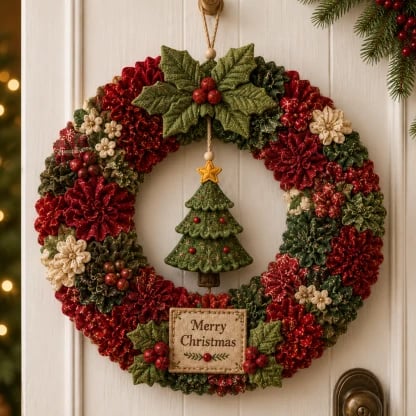 π 3D Fabric Poke Wreath DIY Kit