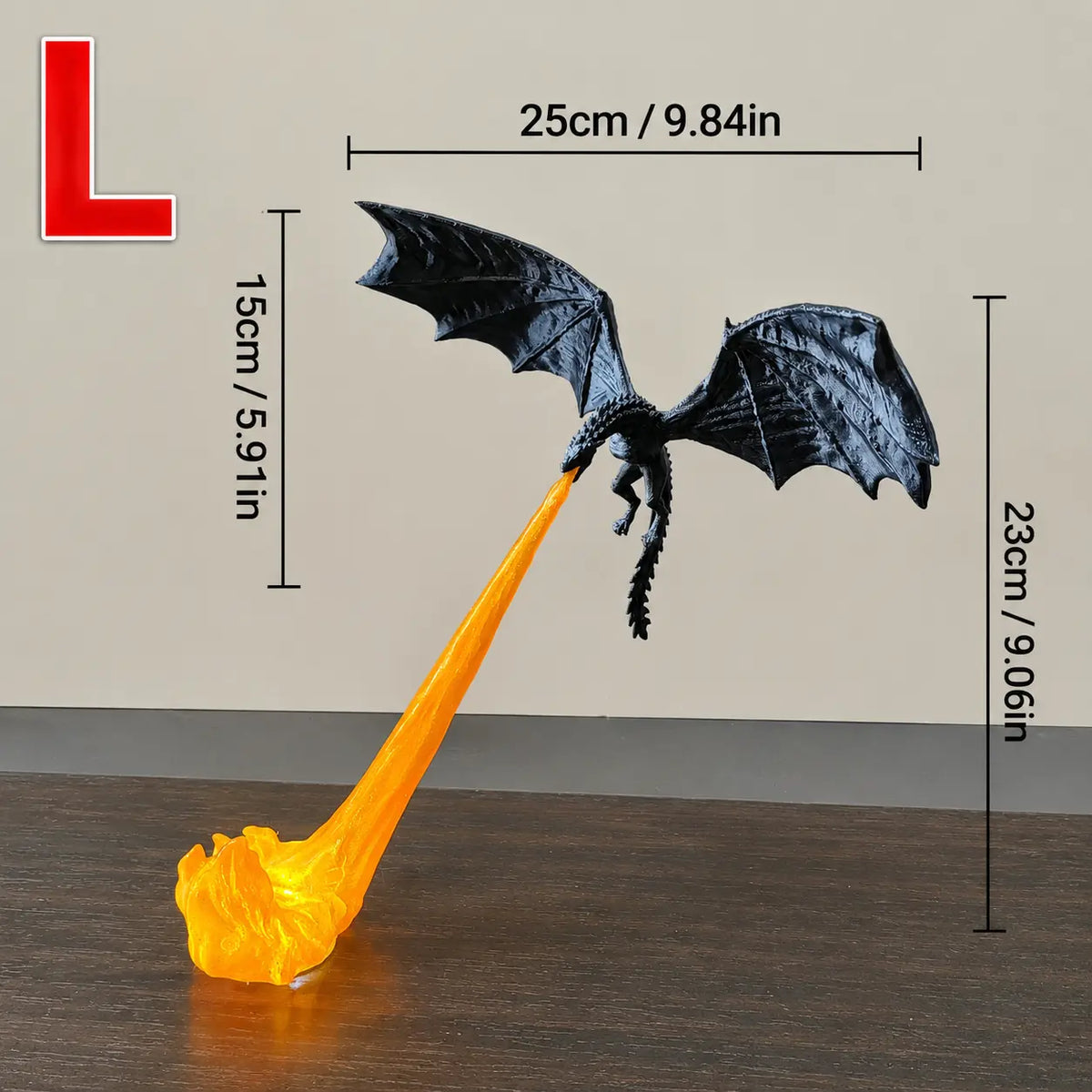 π₯ HOT SALE π| 3D Fire-Breathing Dragon LED Display β Fantasy Bookshelf Decor with Glowing Flame
