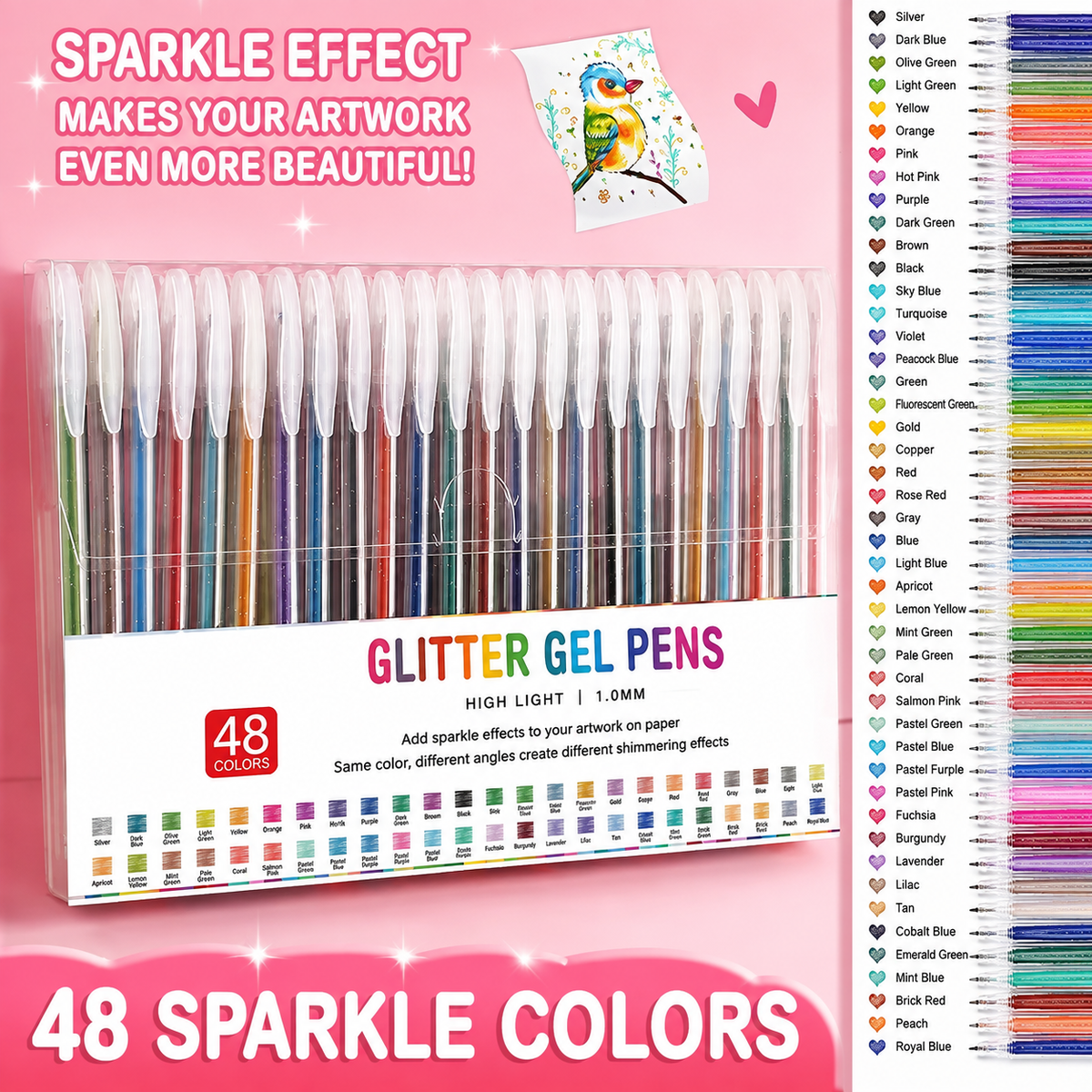 β¨ Sparkle Deal Vibrant Glitter Gel Pens for Coloring, Drawing & Creative Fun