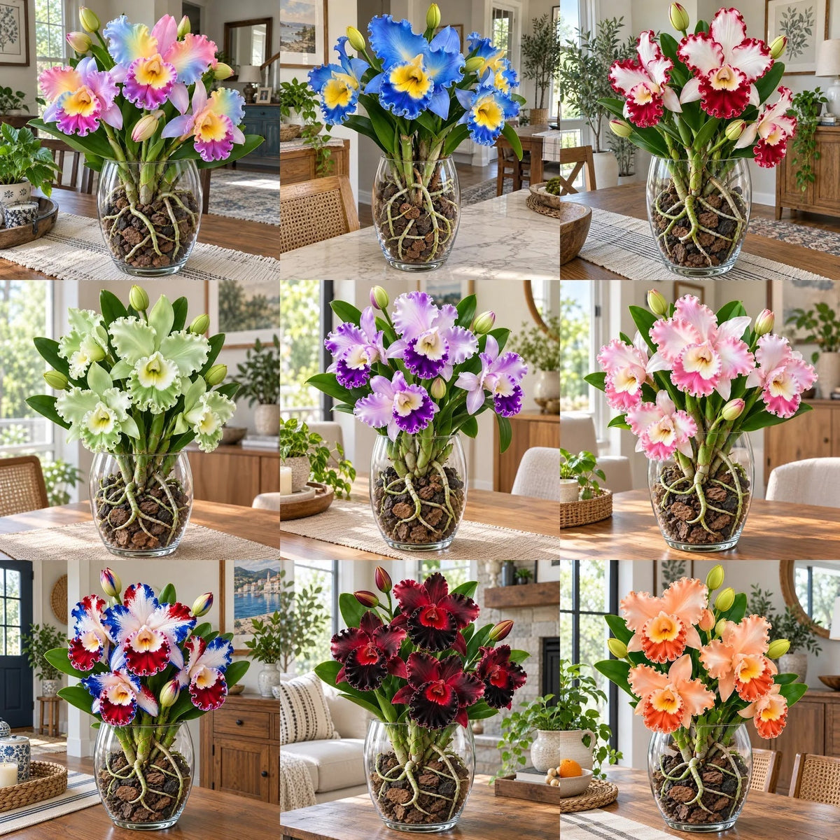 💎 Rare Ruffled Cattleya Orchid Rooted Pseudobulbs – Giant Exotic Bloom