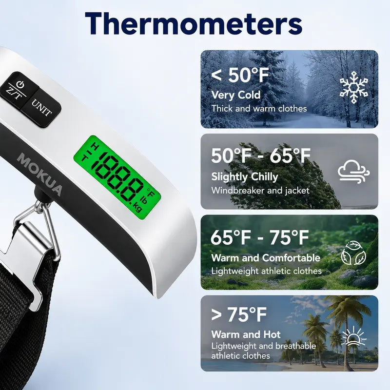 ✈️ TRAVEL SPECIAL: Digital Luggage Scale – 110lb/50kg Capacity, Backlit Display & Portable Design for Smarter Packing 🧳✨