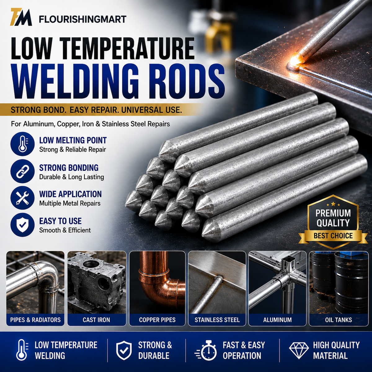 Imported Low Temperature Welding Rods β Universal Metal Repair