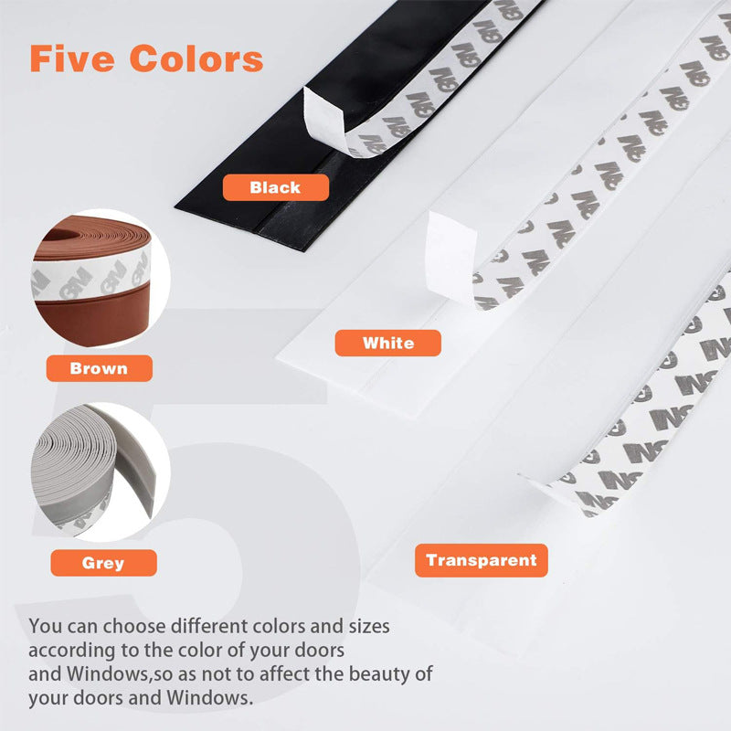 π₯16.4Ft Door Weather Stripping | Adhesive Draft Stopper Seal Strip for Doors, Windows & Shower Doors