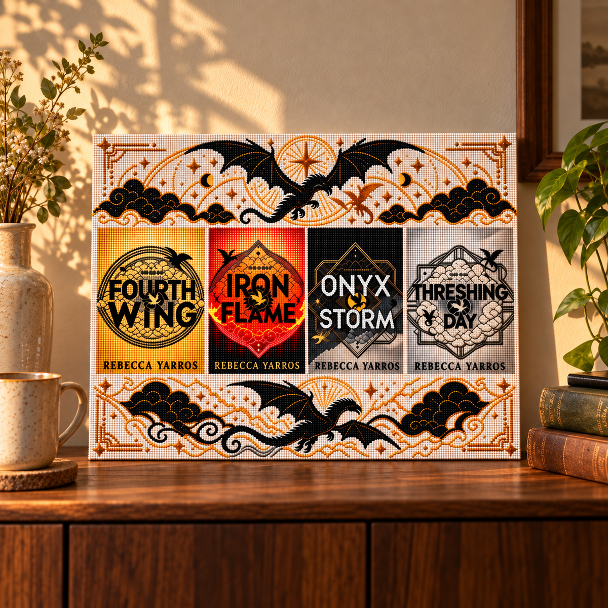 Dragon & Book Cover Diamond Painting Kit 🐉✨