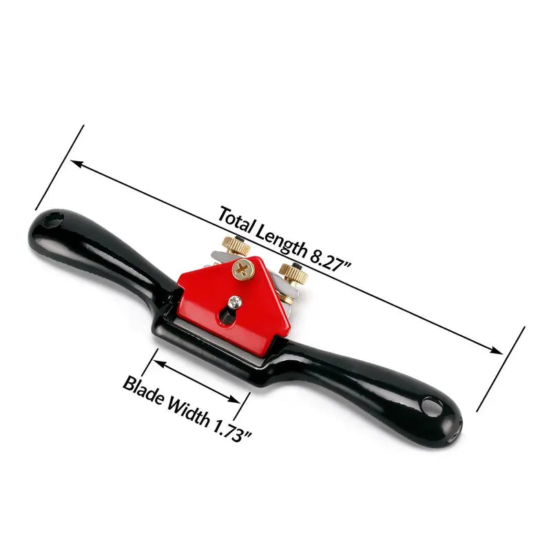 Adjustable Spokeshave Tool for Woodworking, Small Hand Plane with Dual Knobs