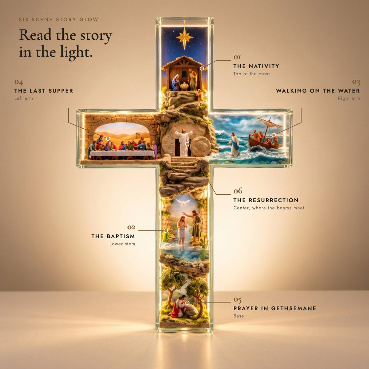 🎉Story of Jesus Light-Up Cross