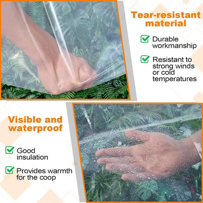 Clear Waterproof PE Tarp – Transparent Outdoor Cover with Metal Grommets