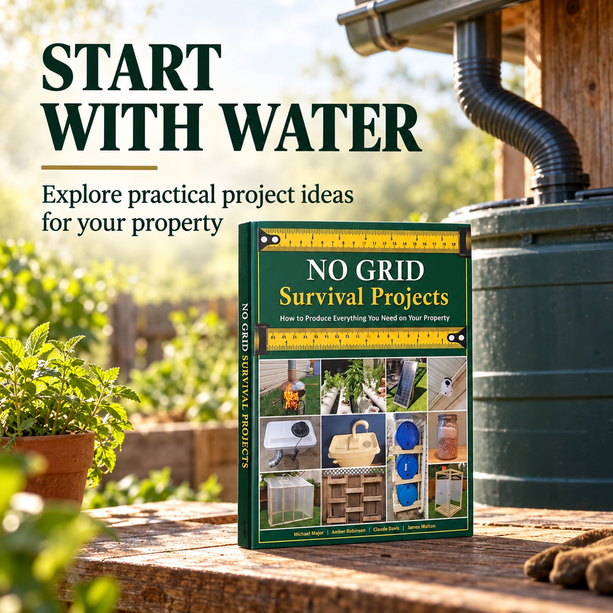 Book with rainwater project context