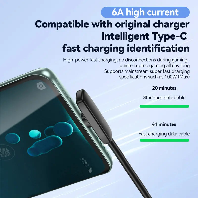 100W 90° Angle Elbow Bend Silicone USB-C Charger Cable