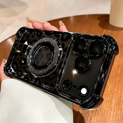Sexy Leopard Print Transparent Soft Silicone Shockproof Case for iPhone 18 Pro Max