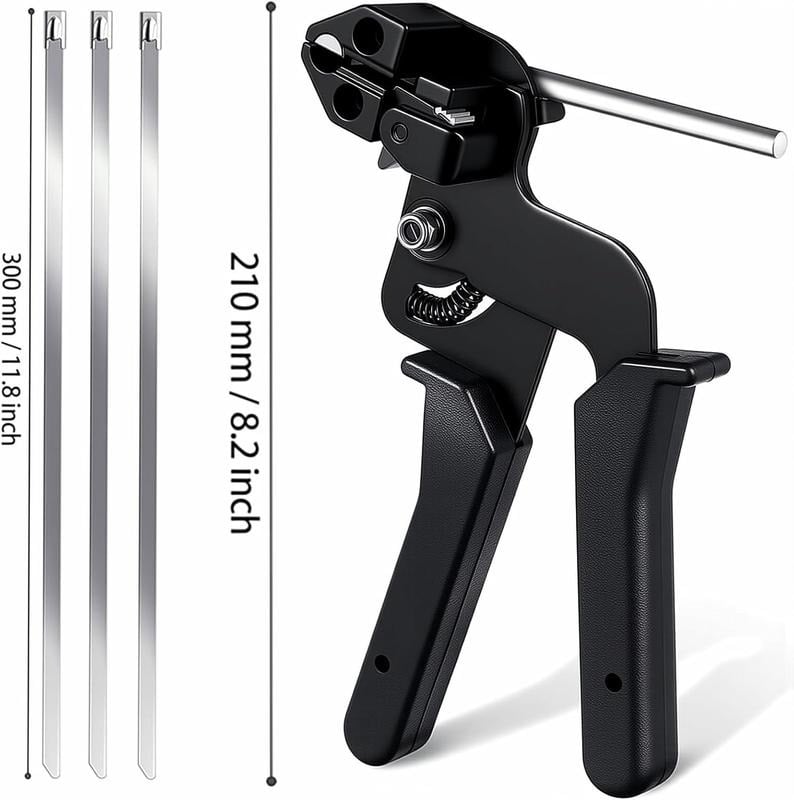 🛠️304 Stainless Steel Zip Tie Set – 4X strength, weatherproof.
