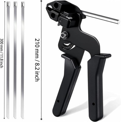 🛠️304 Stainless Steel Zip Tie Set – 4X strength, weatherproof.