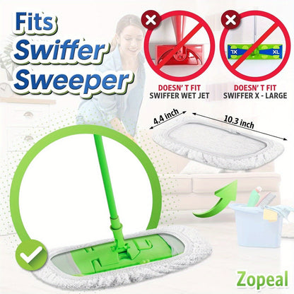 8Pcs  Microfiber Mop Pads compatible with Swiffer Sweeper