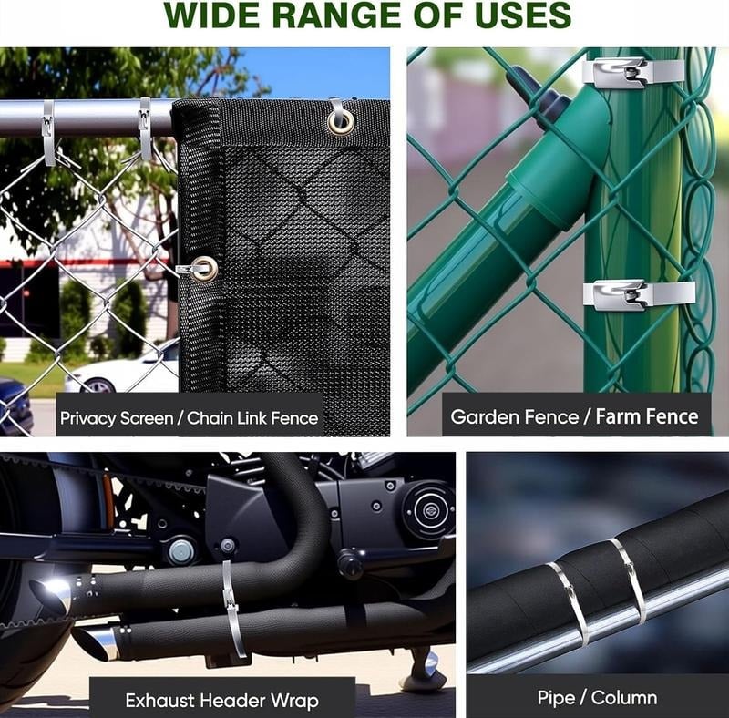 🛠️304 Stainless Steel Zip Tie Set – 4X strength, weatherproof.