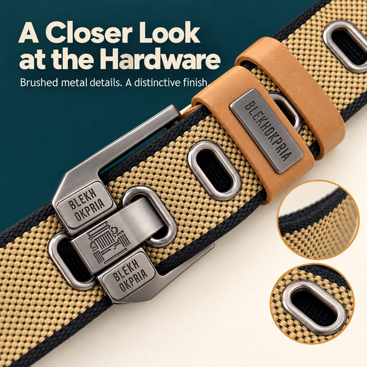 Trendy Men’s Canvas Belt with Pin Buckle