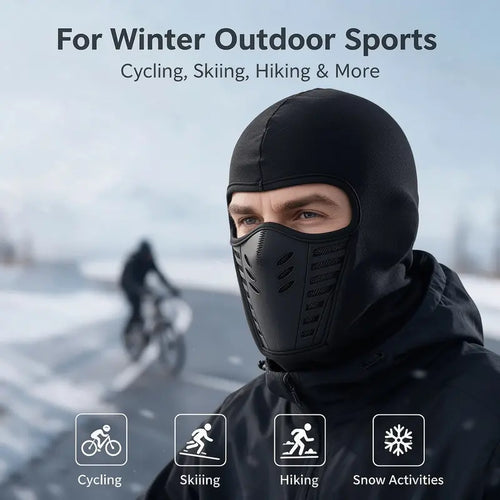 Unisex Fleece Full Face Balaclava Ski Mask - Windproof, Anti-Haze, Soft Sports & Outdoor Hat 🧣