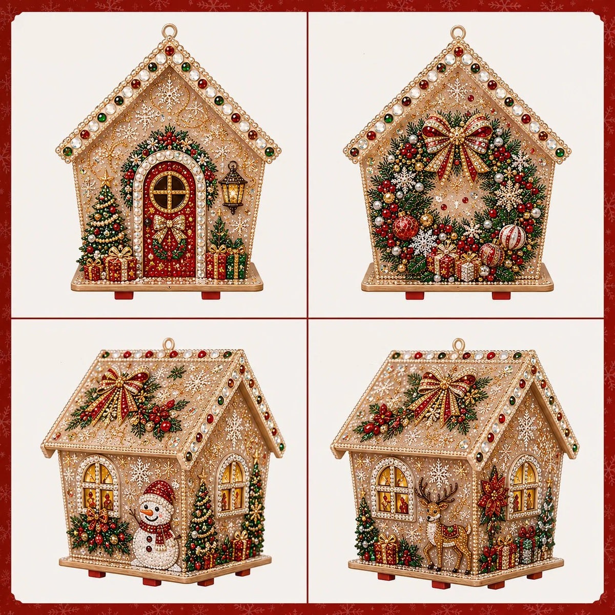 🎄 DIY 3D Jeweled Wooden Christmas Cottage Kit ✈️ Buy 2+ Get Free Shipping