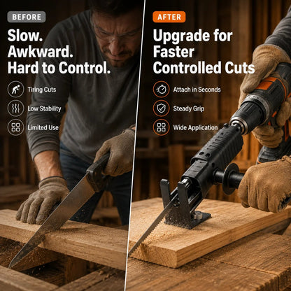 Reciprocating Saw Attachment for Drill