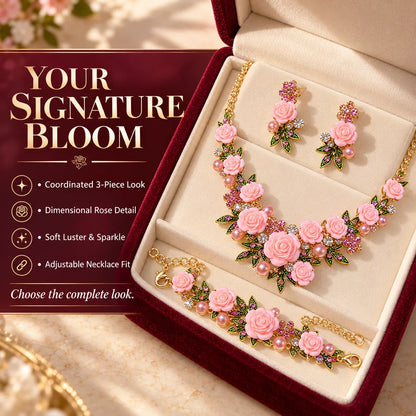 Vintage Rose Garden Pearl & Crystal Jewelry Collection