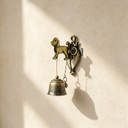 🔔 Vintage Hummingbird Doorbell – Antique Brass Hanging Bell for Home & Garden