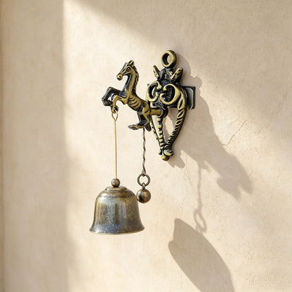 🔔 Vintage Hummingbird Doorbell – Antique Brass Hanging Bell for Home & Garden