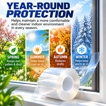 Transparent Waterproof Sealing Tape – Self-Adhesive Weatherproof Tape for Windows, Doors & Draft Protection