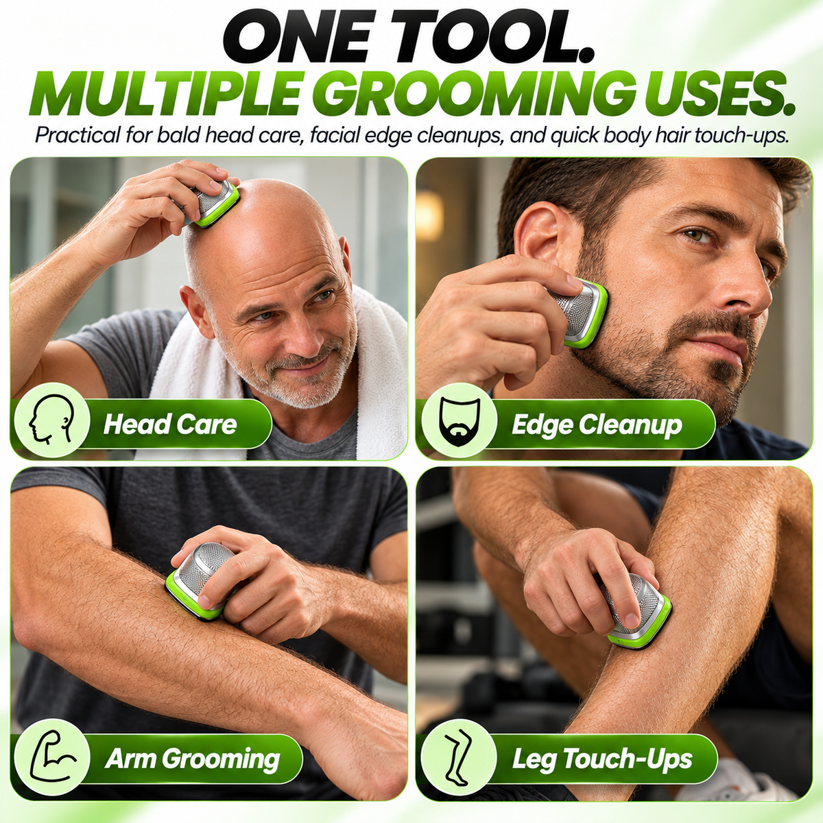 Men's Manual Bald Head Shaver – 8-Blade Razor for Smooth, Comfortable Head & Body Grooming