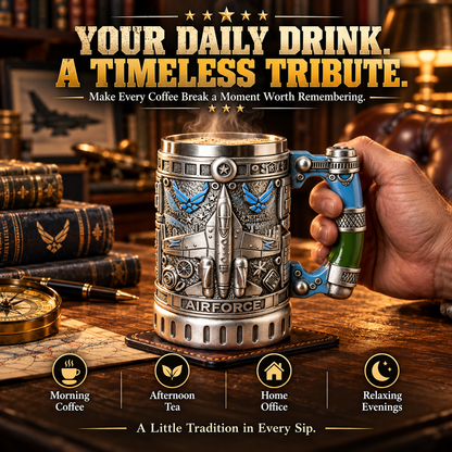 Military 3D Collectible Mug – Resin & Stainless Steel Tankard