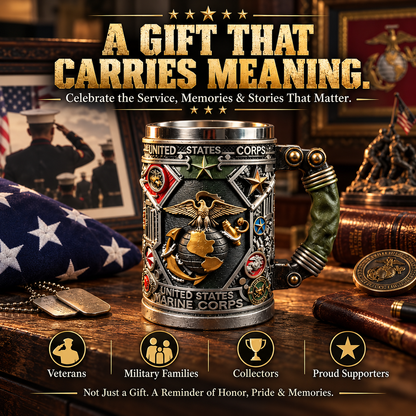 Military 3D Collectible Mug – Resin & Stainless Steel Tankard