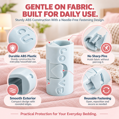 Adjustable Bed Sheet Gripper Clips – 2-Setting Anti-Slip, No-Pin Fasteners