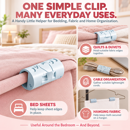 Adjustable Bed Sheet Gripper Clips – 2-Setting Anti-Slip, No-Pin Fasteners