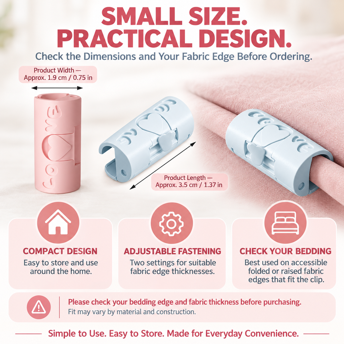 Adjustable Bed Sheet Gripper Clips – 2-Setting Anti-Slip, No-Pin Fasteners