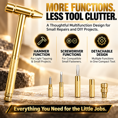 6-in-1 Mini Multifunction Hammer & Screwdriver Set – Compact Precision Repair Tool