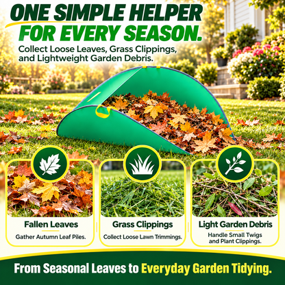 Foldable Garden Leaf Collector – Large Capacity Pop-Up Yard Cleanup Bag with Easy Carry Handles