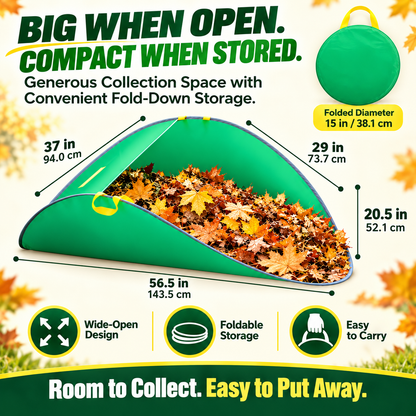 Foldable Garden Leaf Collector – Large Capacity Pop-Up Yard Cleanup Bag with Easy Carry Handles
