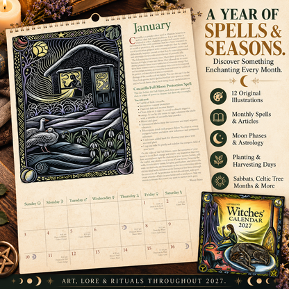 2027 Witches' Calendar & Datebook – Moon Phases, Spells, Rituals & Magical Planner