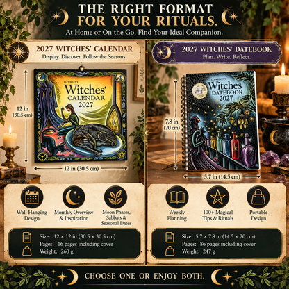 2027 Witches' Calendar & Datebook – Moon Phases, Spells, Rituals & Magical Planner