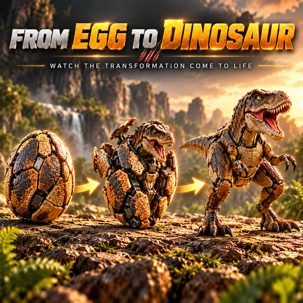 🦖 Egg to Dinosaur™ – Transforming Dino Egg toy🥚