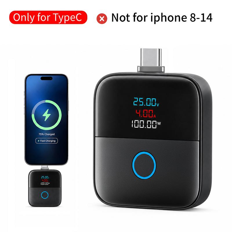 140W Type-C Physical-Disconnect Battery Power Bank - Chargeable Mobile Protection Device with Auto-Eject