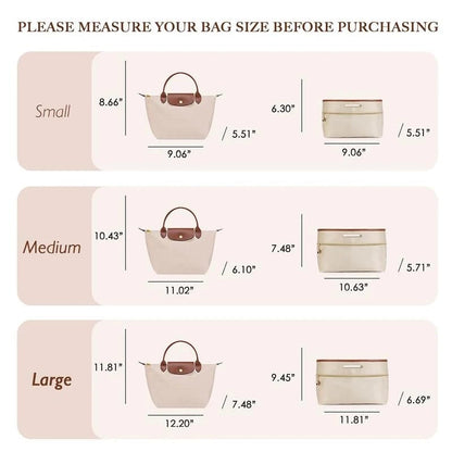 Silky Satin Tote Bag Insert Organizer with Handles
