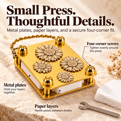 🌸 Mini Metal Flower Press Kit – Turn Little Blooms into Lasting Keepsakes