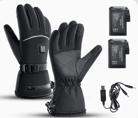 🔥 Rechargeable Heated Gloves with Digital Display & Flip-Open Fingertips
