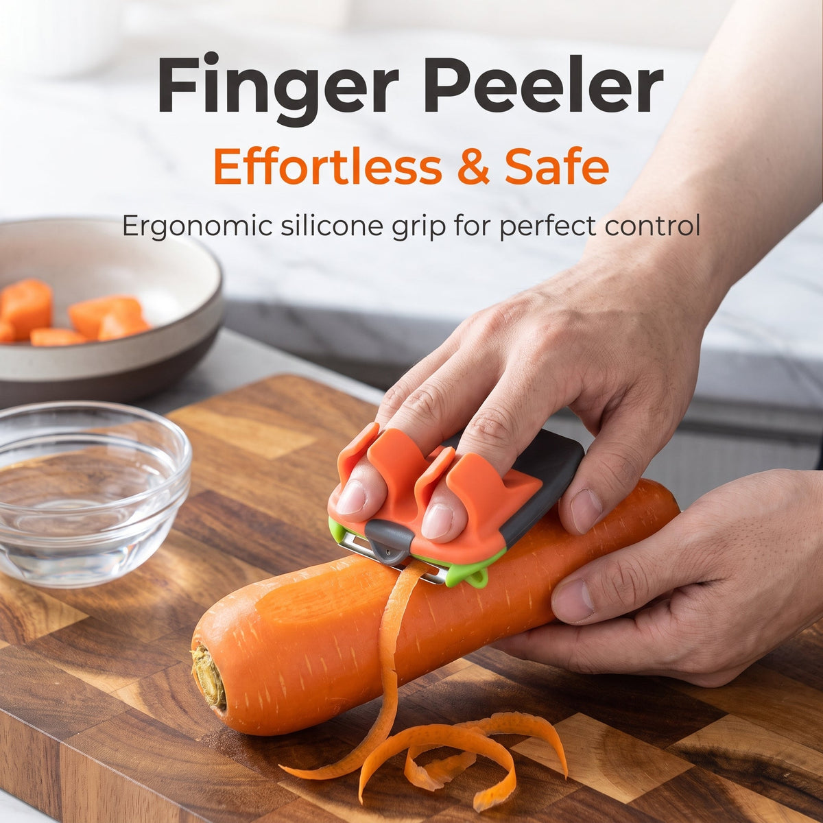 🔥Buy 1 Get 1 Free🔥2 PCS Stainless Steel Finger Peeler For Easy Fruit And Vegetable Peeling In The Kitchen