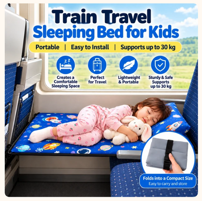 🚞Portable Kids Travel Bed | Airplane & Train Seat Extender, Anti-slip Foldable Sleeping Mat for Toddler Long Journey