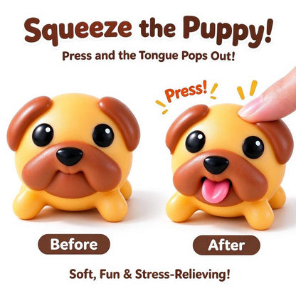 Funny Tongue-Popping Pug Squeeze Toy