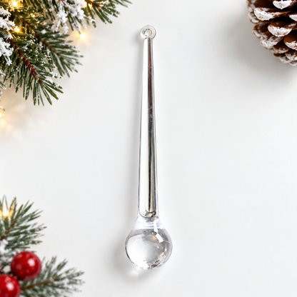 ❄️ Clear Crystal Snowflake & Icicle Christmas Ornaments